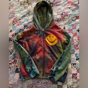Aviator nation kids hoody tie dye smiley face 12